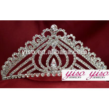 Tiara nupcial del diamante del diamante verdadero del diseñador de la perla de la India de los niños para la venta